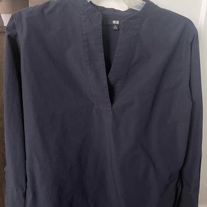 Uniqlo navy blouse